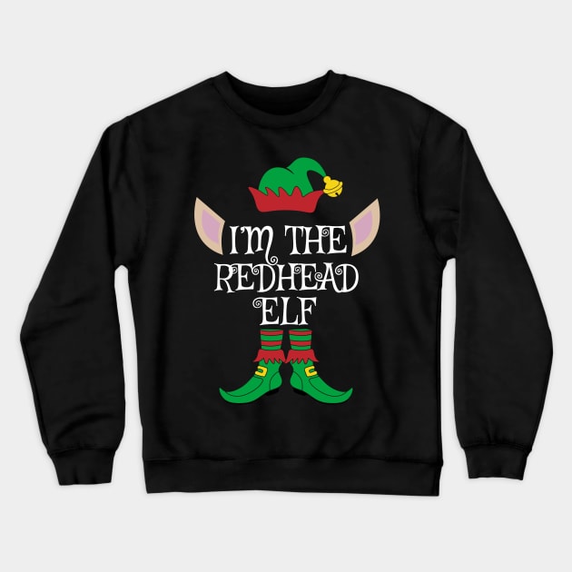 I'm The Redhead Christmas Elf Crewneck Sweatshirt by Meteor77